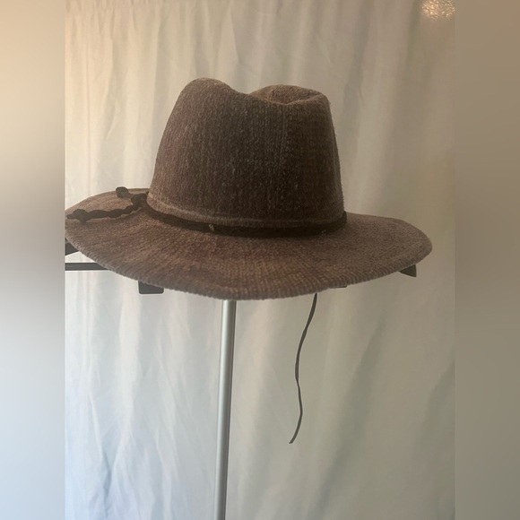 NWOT Grey Chenille Fedora Hat